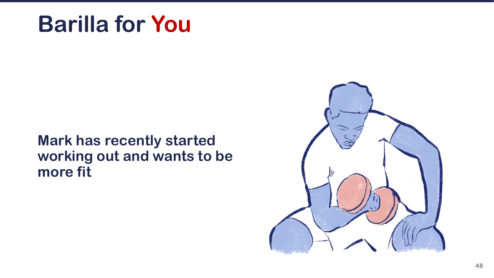 Mark, recently started working out, deciding to eat healthier